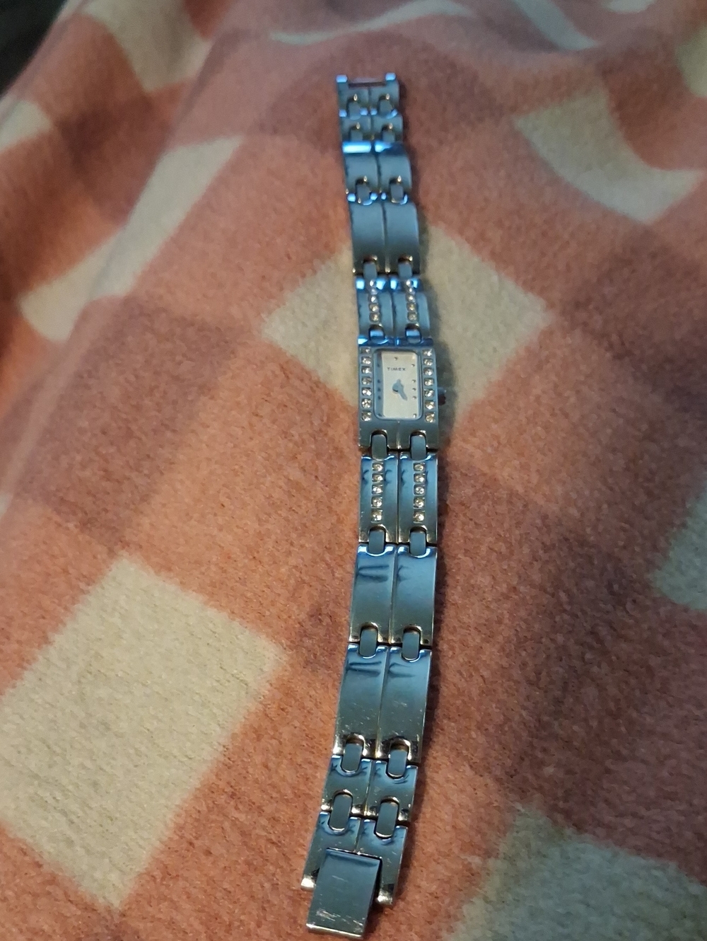 Timex Silver-Tone Crystal Accent Bracelet Watch